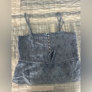 Aerie Cropped Blue Top